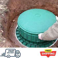 Septic Tank Riser 20 in x 6 in High-Density Polyethylene Stackable Heavy Duty