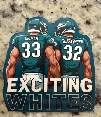 Philadelphia Eagles Exciting Whites - Dejean and Blankenship Sticker - 2.68 x 3 