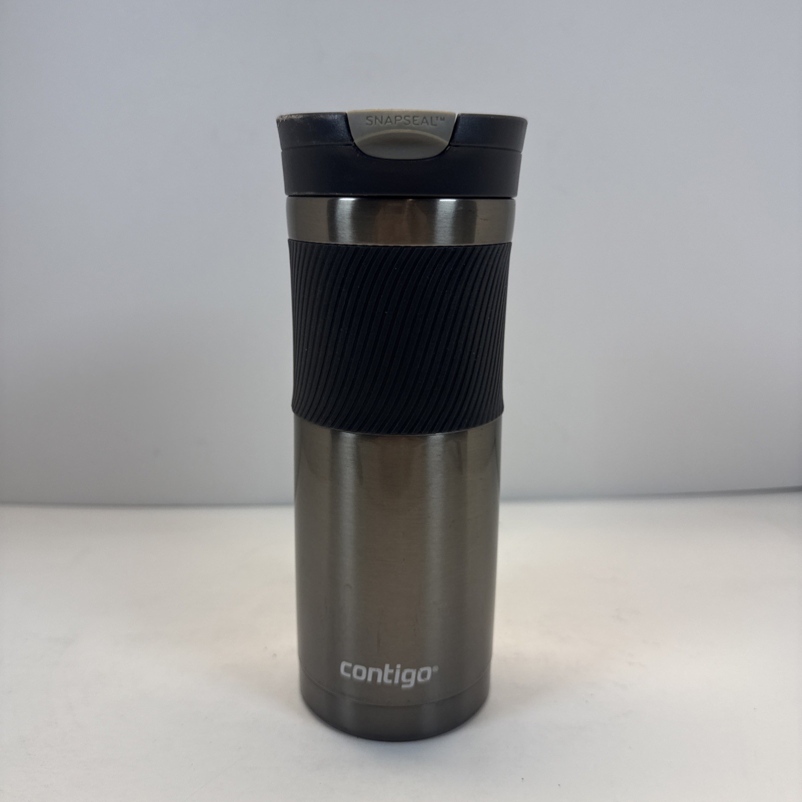 Contigo Byron 2.0 Stainless Steel Travel Mug Gray 16 oz Rubber Grip