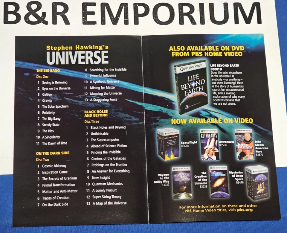 Stephen  Hawking's Universe 3-DVD Box Set  - Big Bang + Dark Side + Black Holes - Image 4 of 4