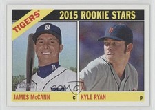 2015 Topps Heritage Rookie Stars James McCann Kyle Ryan #107 5x4