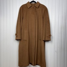 Aquascutum Vintage 90s Wool Camel Brown Coat