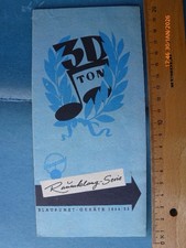 X27) Blaupunkt 3D Sound Surround Sound Series 1954/55, Radio, RHEDA, Brochure, Leaflet