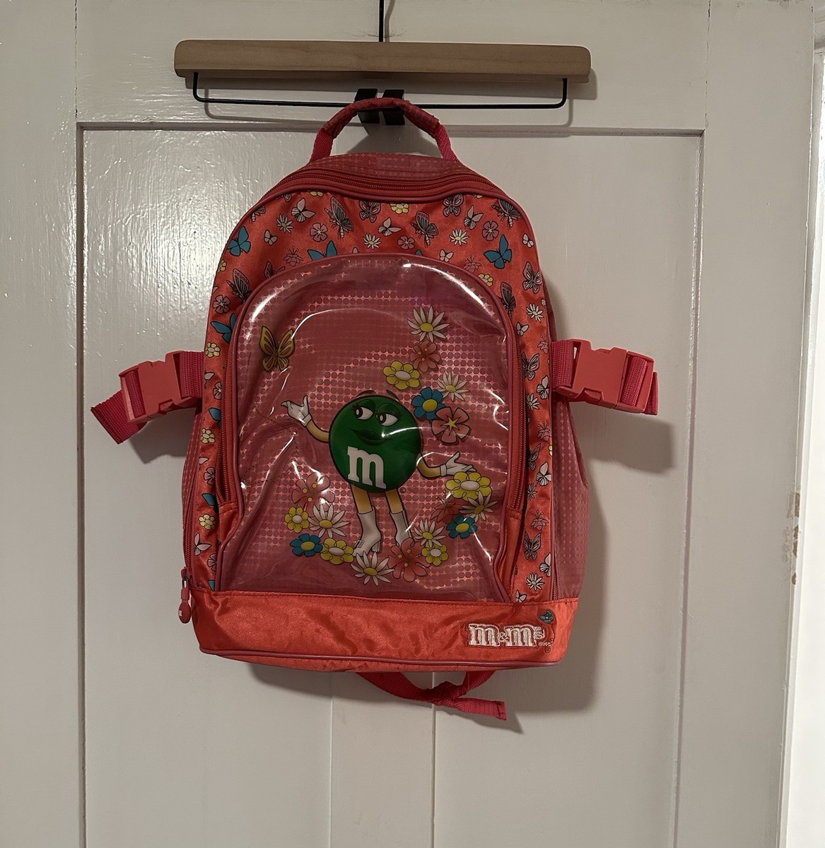 Y2K M&M Backpack - Green M&M, Floral & Butterfly Design