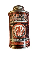 Vintage Marvel Mystery Oil Top Cyclinder Lubrication 4 oz Metal Can Full