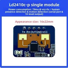 2 Pcs LD2410C Sensor Module Human Presence Radar Sensor Module LD2410 Millimeter