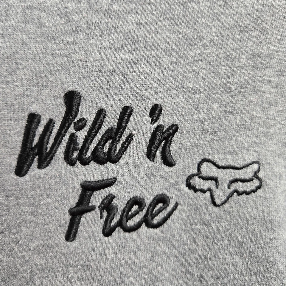 Fox Racing Women Hoodie XL Gray Wild 'n Free Logo Embroidery Cactus Sunset - Image 4 of 4