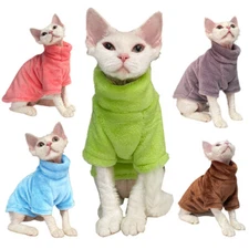 Warm Fleece Pet Dog Cat Vest Clothes Winter Puppy Jumper Coat Sweater Apparel US