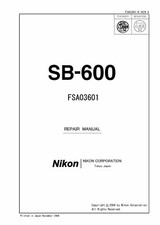 NIKON SB-600 Camera Flash Service Repair Manual Parts List PDF