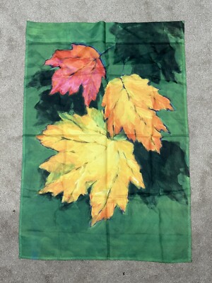 Fabulous Fall Outdoor Yard Garden Flag Roughly 28x40 - Autumn Leaves