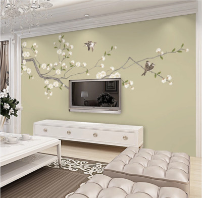 3D Grey Sparrow ZHUA29419 Wallpaper Wall Murals Removable Self-adhesive Ann