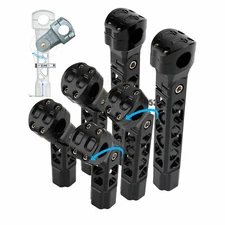 CNC 6.5/8.5/10.5" Tall Handlebar Riser Clamp For Harley Dyna Softail Road Glide