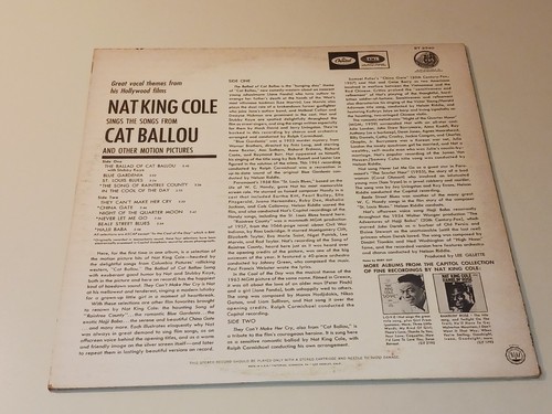 Nat King Cole - Sings His Songs From Cat Ballou - Capitol ST2340 - 33 Vinyl - Picture 4 of 14