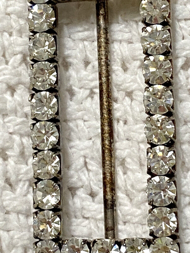 Vintage wunderschöner Strass Gürtel/Schärpe Schnalle - Bild 6 von 14