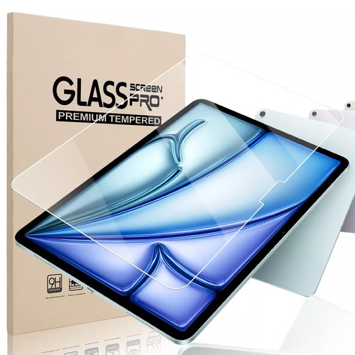 For iPad Pro/Air 6 11"/13" 2024 Slim Shockproof Tempered Glass Screen Protector - Picture 38 of 46
