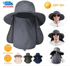 Bucket Hat for Men Women Waterproof UPF 50+ Sun Protection Wide Brim Fishing Cap