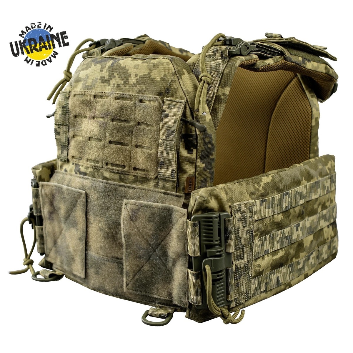 Ukrainian ELEMENTAL ARMOR NIR plate carrier body pouches camo MM14