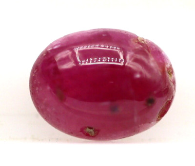 1.24 Ct Natural Pink Ruby Cabochon 6 x 5 mm Oval Loose Gemstone Kenya Mined