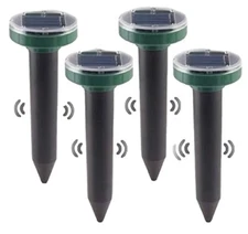 DEENAI Snake Repeller Ultrasonic Solar, Snake Away Repellent for Outdoors 4Pcs