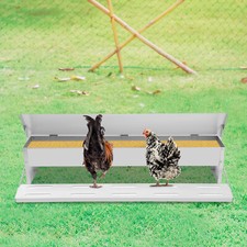 Auto Chicken Feeder Galvanized Sheet Poultry Feed Protector 22lbs Capacity SALE