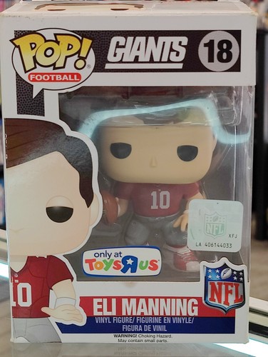 Funko POP! Eli Manning #18 Red NFL Toys R Us Exclusive New York Giants *Damaged* | eBay