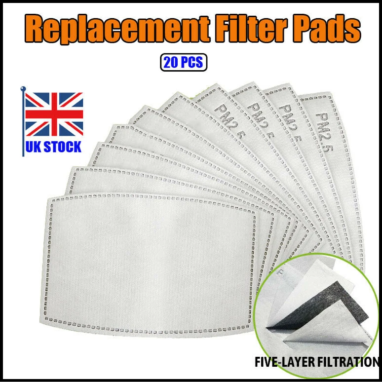 20PCS Mask Filter Carbon Activated Filter for Adult Face Mouth Cover PM2.5 - Image 1 of 1