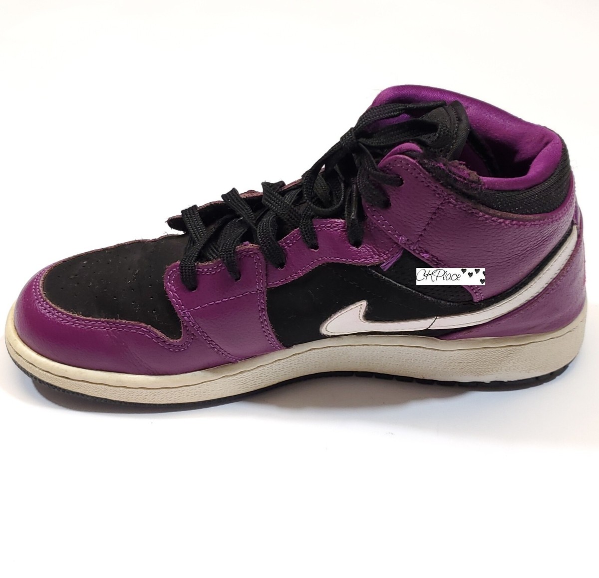 Nike Girls Shoes Air Jordan One Mid Size 6.5Y Purple Model