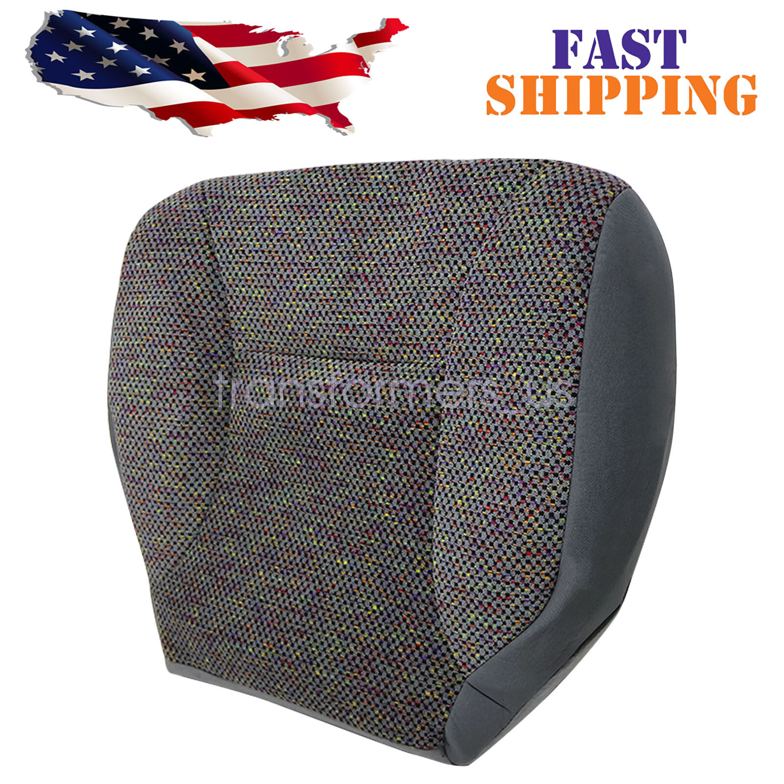 Gray Cloth Bottom Seat Cover for 98-02 Dodge Ram 1500 2500 3500