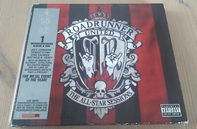ROADRUNNER UNITED THE ALL-STAR SESSIONS CD & DVD SET 2005 - SLIPKNOT TRIVIUM ETC