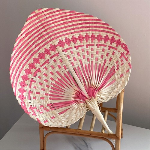 Hand-Woven Fan Summer Cooling Cattail-leaf Fan Wall Decoration Hanging Fan - Picture 5 of 16