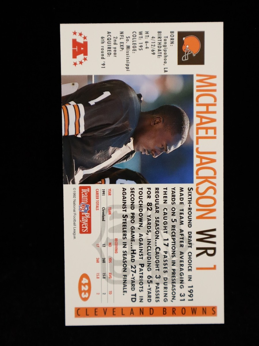 1992 Michael Jackson Cleveland Browns GameDay Card #423 | eBay