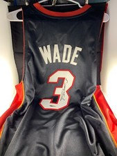 Dwyane Wade Autographed Black Miami heat Jersey Upper Deck UDA COA