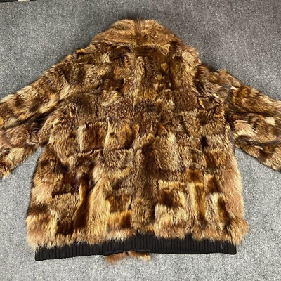Vintage Fur Coat Zip Up Insulated Authentic Animal Fur Graggs Of