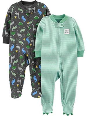 Dormeuses Tout-Petits Simple Joys By Carter's - Lot De 2 - Polaire Douce - Pour Bébé Garçon - Fermeture Éclair Double Sens