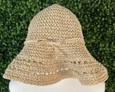 Baby Gap 100 Paper Natural Straw Tan Beige Floppy Sun Hat XS