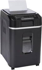 200-Sheet Auto Feed Micro Cut Paper Shredder with Pullout Basket, Black - NEW (P