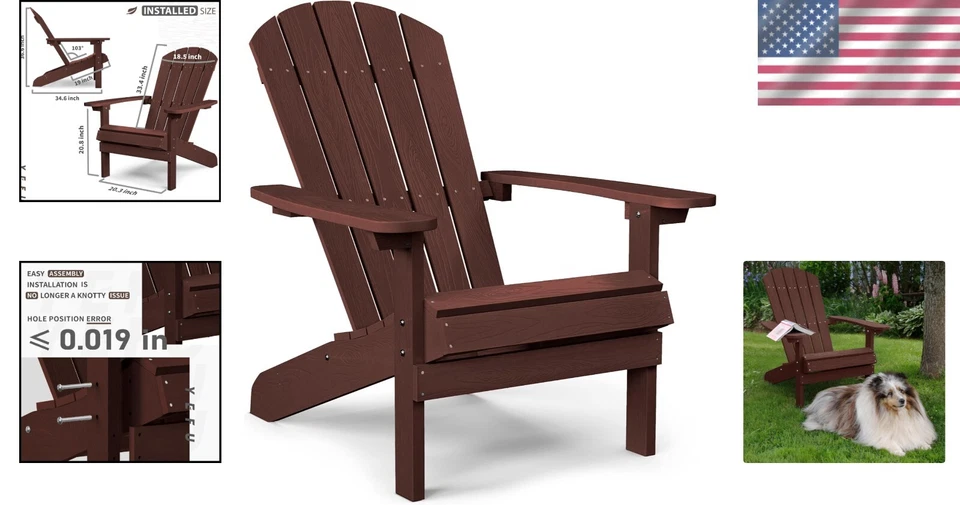 Silla Adirondack resistente a la intemperie: fácil instalación en 5 pasos para mayor comodidad al aire libre Foto 2 de 4