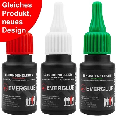 Sekundenkleber Superglue 3 * 20g, Set: dünn + mittel + dick Wasserfest Universal