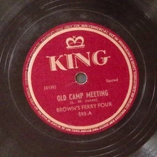 BROWN'S FERRY FOUR OLD CAMP MEETING/THERE'S A LIGHT GUIDING ME  78 RPM 176-49