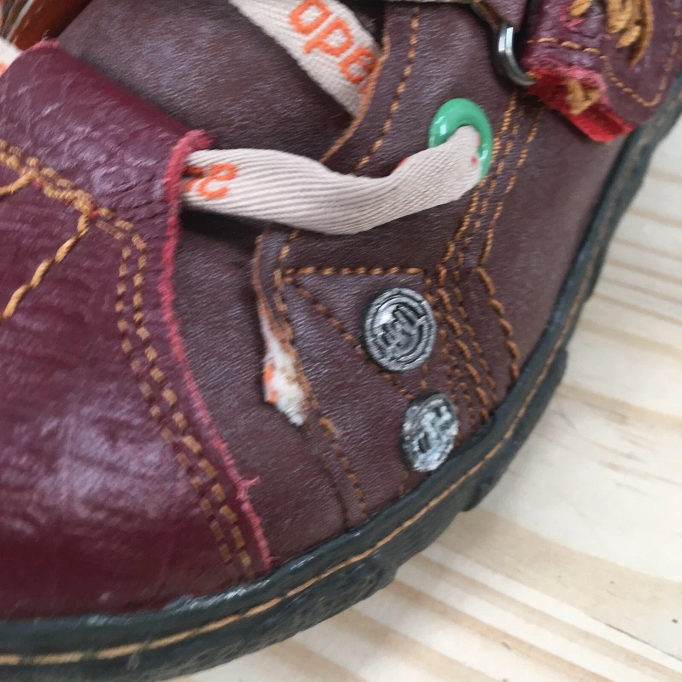 Botas Tma Eyes para mujer 37 con cordones media pantorrilla punta redonda forradas de piel sintética cómodas rojas Foto 3 de 4