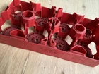 Vintage Coca-Cola Red Plastic 2 Liter 8 Bottle Embossed Logo Crate Carrier