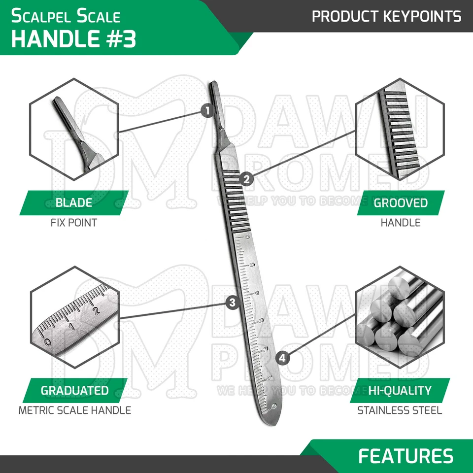 Scalpel Scale Handle #3 BP Handle Blade Holder Surgical Veterinary Inst German G - Image 3 of 4