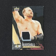 2021 Upper Deck AEW QT Marshall Memorabilia Shirt Relic Gold #10 /199 READ