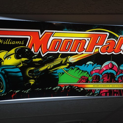 BRAND NEW MOON PATROL ARCADE MACHINE MARQUEE Screen Print - High Impact Plexi - Picture 2 of 2
