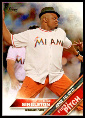 2016 TOPPS FIRST PITCH #FP20 IRON E SINGLETON MIAMI MARLINS