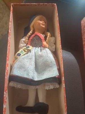 Vintage Baitz Doll With Original Box Made In Otztal AUSTRIA