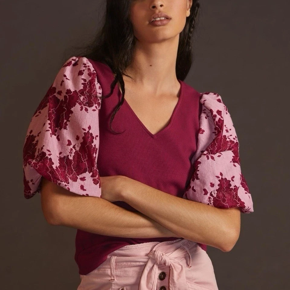 Anthropologie Dolan Chic Puff Sleeve Top NWOT (plastic Tag Still Attached)￼