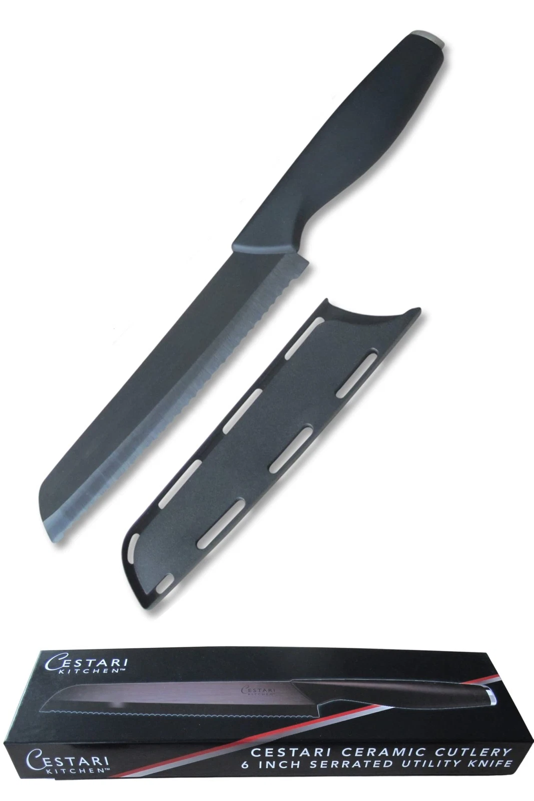 Advanced Ceramic Serrated with Sheath and Luxury Magnetic Gift