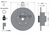 Pagid Bremsscheiben Voll Ø260Mm FüR Renault Megane III SchräGheck BZ0_ B3