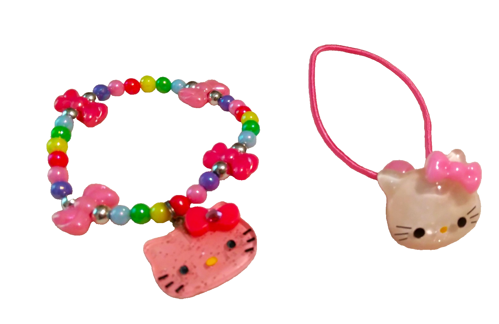 *❤8 PZ❤OUTFIT ZEBRATO❤SCARPE❤2 FIOCCHI PER CAPELLI❤CALZE❤CAPPELLO❤BRACCIALE CIAO KITTY+HAIR PONY
